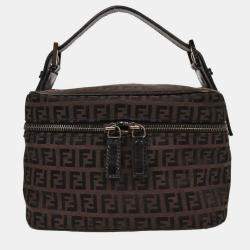 Pre Owned Fendi Brown Zucchino Handbag
