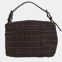Pre Owned Fendi Brown Zucchino Handbag