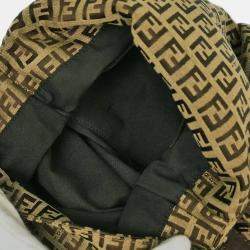 Pre Owned Fendi Brown Zucchino Shoulder Bag