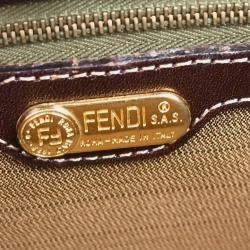 Pre Owned Fendi Brown Zucca 2way Handbag