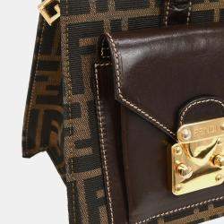 Pre Owned Fendi Brown Zucca 2way Handbag