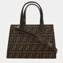 Pre Owned Fendi Brown Zucca 2way Handbag