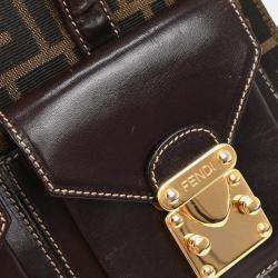 Pre Owned Fendi Brown Zucca 2way Handbag