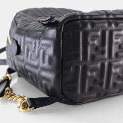 Pre Owned Fendi Mini Nappa FF Embossed Backpack