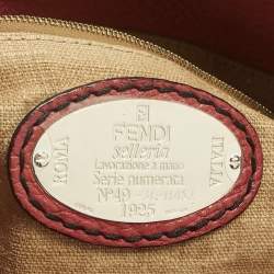 Pre Owned Fendi Red Selleria Leather Pomodorino Bag