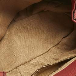 Pre Owned Fendi Red Selleria Leather Pomodorino Bag