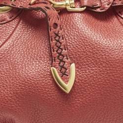 Pre Owned Fendi Red Selleria Leather Pomodorino Bag