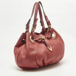 Pre Owned Fendi Red Selleria Leather Pomodorino Bag