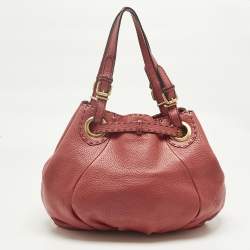 Pre Owned Fendi Red Selleria Leather Pomodorino Bag