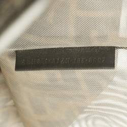 Pre Owned Fendi Tobacco/Black FF Mesh and Leather Large Runaway Shopper Tote