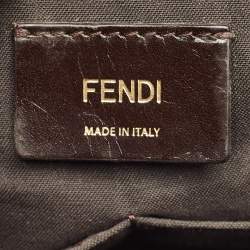 Pre Owned Fendi Tobacco Zucca Canvas Flap Crossbody Bag