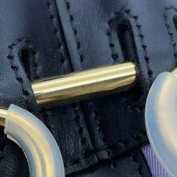 Pre Owned Fendi Fendi X Versace Mon Tresor Multicolor/Brown Nylon Leather Size Mini