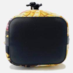 Pre Owned Fendi Fendi X Versace Mon Tresor Multicolor/Brown Nylon Leather Size Mini