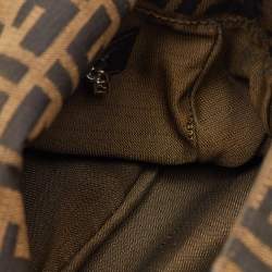 Pre Owned Fendi Brown Zucca Canvas and Leather Mama Forever Shoulder Bag