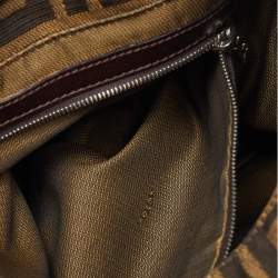 Pre Owned Fendi Brown Zucca Canvas and Leather Mama Forever Shoulder Bag