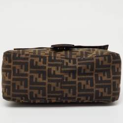 Pre Owned Fendi Brown Zucca Canvas and Leather Mama Forever Shoulder Bag