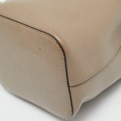 Pre Owned Fendi Grey Leather Mini Mon Tresor Bucket Bag