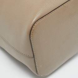 Pre Owned Fendi Grey Leather Mini Mon Tresor Bucket Bag