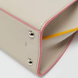 Pre Owned Fendi Light Beige Leather Petite 3Jours Tote