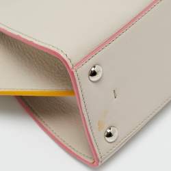 Pre Owned Fendi Light Beige Leather Petite 3Jours Tote