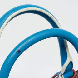 Pre Owned Fendi Blue Leather Petite 3Jours Tote