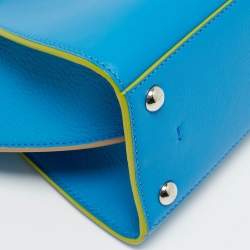 Pre Owned Fendi Blue Leather Petite 3Jours Tote