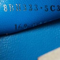 Pre Owned Fendi Blue Leather Petite 3Jours Tote