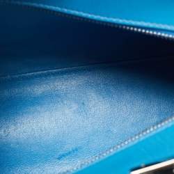 Pre Owned Fendi Blue Leather Petite 3Jours Tote