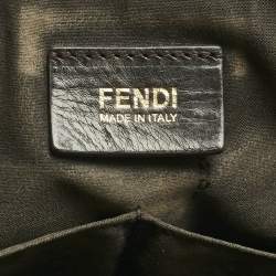 Pre Owned Fendi Tobacco Zucca Canvas Flap Crossbody Bag