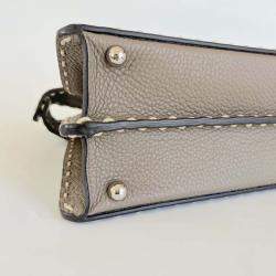 Pre Owned Fendi Peekaboo ISeeU Small Etoupe Selleria bag