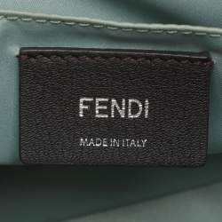 Pre Owned Fendi White Leather Mini By The Way Embellished Crossbody Bag