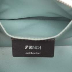 Pre Owned Fendi White Leather Mini By The Way Embellished Crossbody Bag