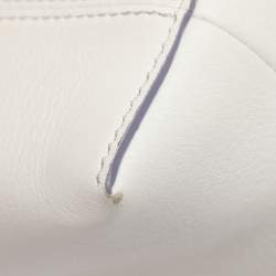 Pre Owned Fendi White Leather Mini By The Way Embellished Crossbody Bag