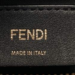 Pre Owned Fendi Black Leather Small Fendigraphy Shoulder Bag