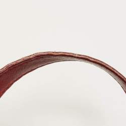 Pre Owned Fendi Red Zucchino Spalmati Chiusura Tote