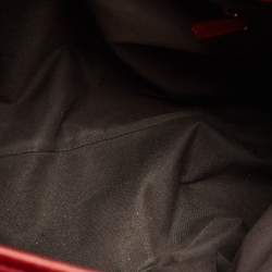 Pre Owned Fendi Red Zucchino Spalmati Chiusura Tote