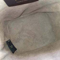 Pre Owned Fendi Black Leather Montrezo Bucket Bag Mini