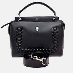 Pre Owned Fendi Black Leather Fendi.com Bag