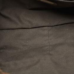 Pre Owned Fendi Brown Giant Zucca Canvas Large Whipstitch Convertible Baguette Bag