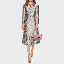 Pre Owned Fendi Pink/Brown Calf Hair and Leather Mama Baguette Bag