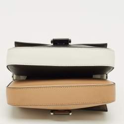 Pre Owned حقيبة فندي دبل باغيت ميكرو فلاورلاند جلد بألوان متعددة بحزام جلد ثعبان