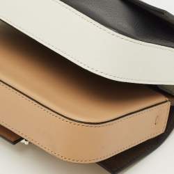 Pre Owned حقيبة فندي دبل باغيت ميكرو فلاورلاند جلد بألوان متعددة بحزام جلد ثعبان