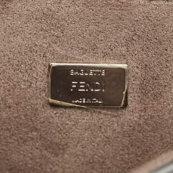 Pre Owned حقيبة فندي دبل باغيت ميكرو فلاورلاند جلد بألوان متعددة بحزام جلد ثعبان