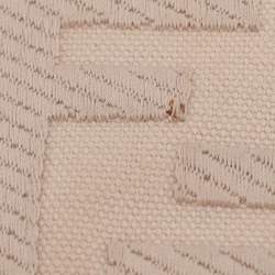 Pre Owned Fendi Beige Zucca Embroidered Canvas and Leather NM Baguette Bag