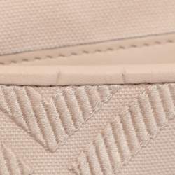 Pre Owned Fendi Beige Zucca Embroidered Canvas and Leather NM Baguette Bag