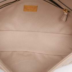 Pre Owned Fendi Beige Zucca Embroidered Canvas and Leather NM Baguette Bag