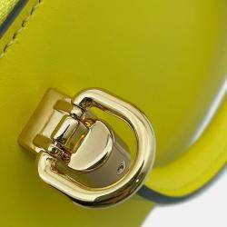 Pre Owned Fendi By The Way Yellow/Brown Leather Size Mini