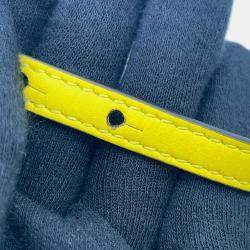 Pre Owned Fendi By The Way Yellow/Brown Leather Size Mini