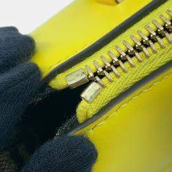 Pre Owned Fendi By The Way Yellow/Brown Leather Size Mini