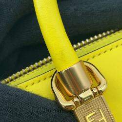 Pre Owned Fendi By The Way Yellow/Brown Leather Size Mini